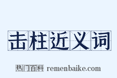 击柱近义词是什么意思的图片